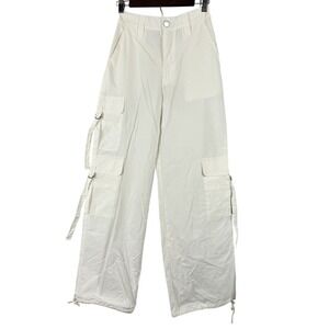 Cotton Candy LA Vintage 90s White Cargo Pants, Size Xs Parachute Pants